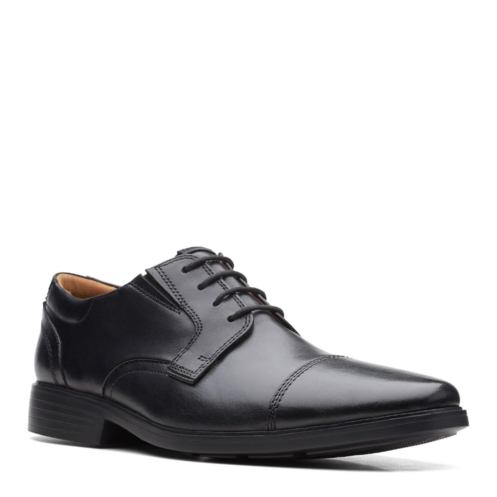 Clarks Men's Clarkslite CapOxford, Black (Black Leather), 42 EU