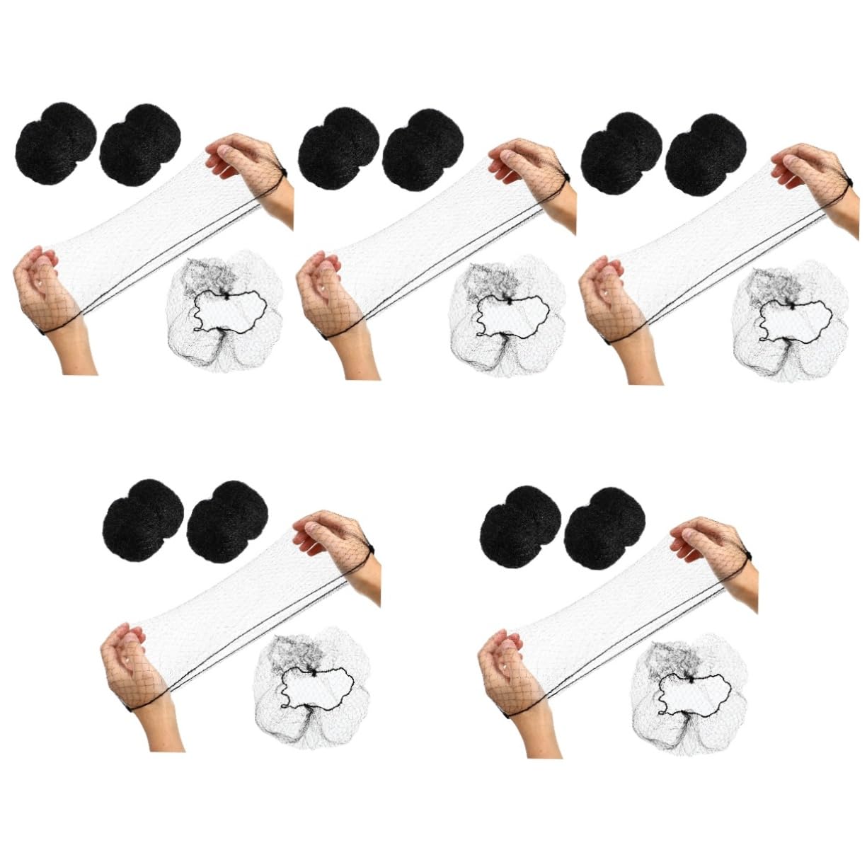 FRCOLOR Haarnetz Für Dutt Unsichtbar 500 Stk Schwarze Haarnetze Für Damen Mesh-haarnetz Mit Elastischem Rand Unsichtbare Elastische Mesh-perückennetze Haarwickel Zum Schlafen Weiß Herren Spiral- Suite