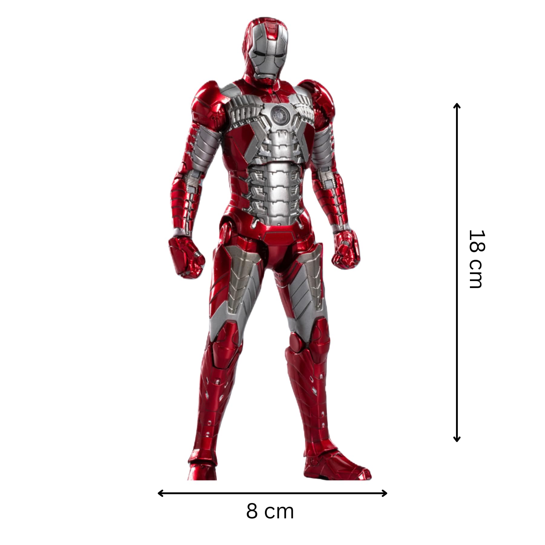 Buy ZD Toys Action Figure - 7 Inch Iron Man Mark 5, Suitcase Armor