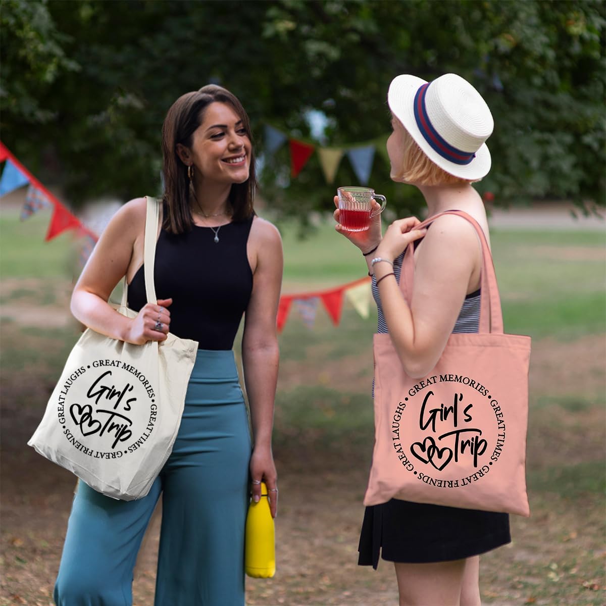 Travel Gifts, Weekend Vacation Trip Tote Bag, Weekender Bags for Women Friends, Friendship Gifts - Image 5