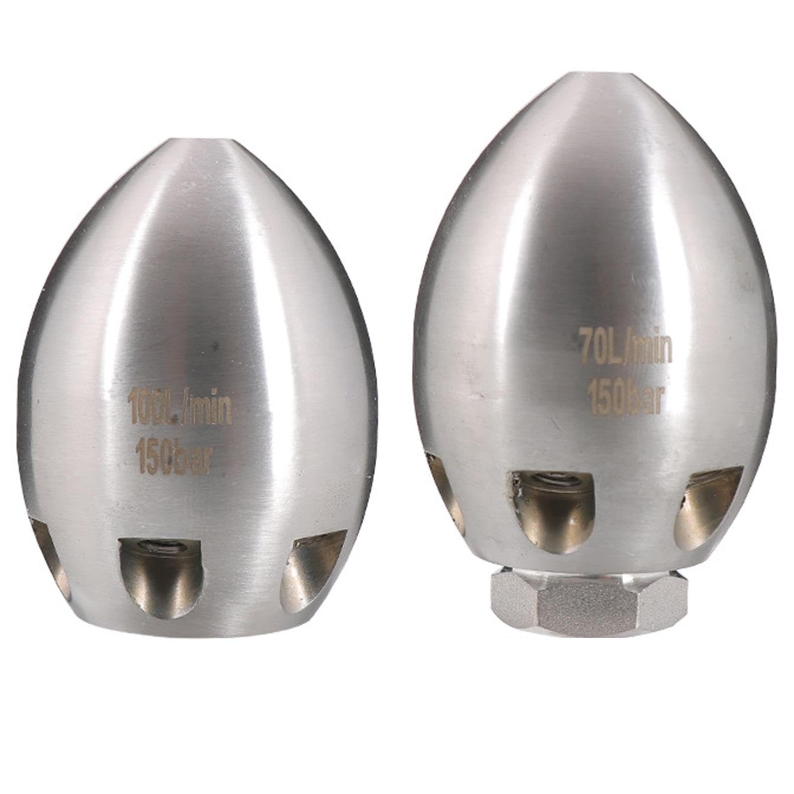 Boquilla de con Chorro a Presión, Rosca Hembra de 1/2" Y 3/8", Limpiador de Desagües, Rociador de Agua Giratorio, 80l