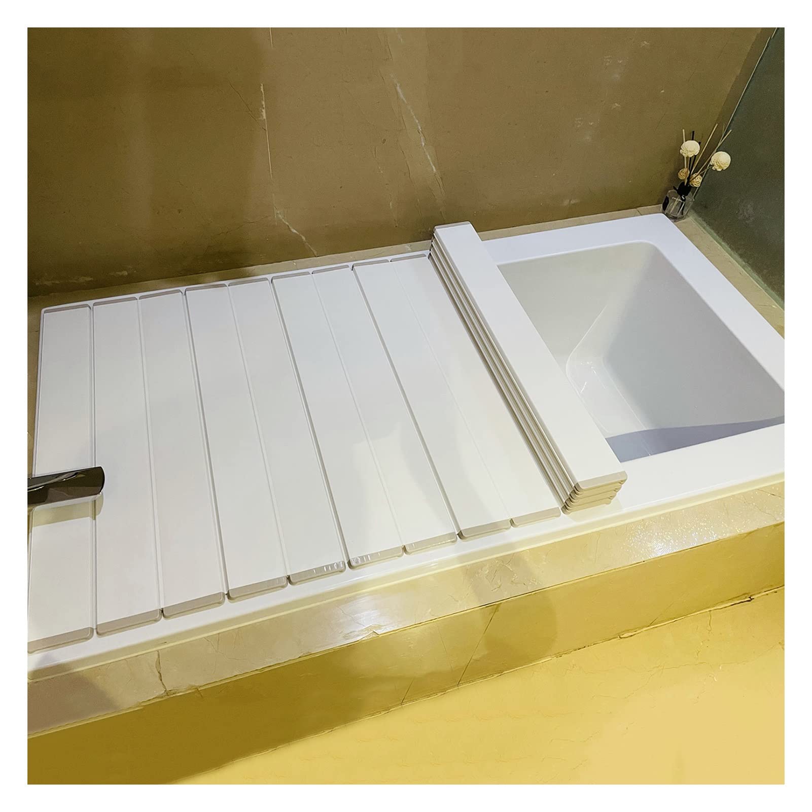 Plateau baignoire isolant en PVC blanc de 70 cm avec support de rangement intégré pour spa