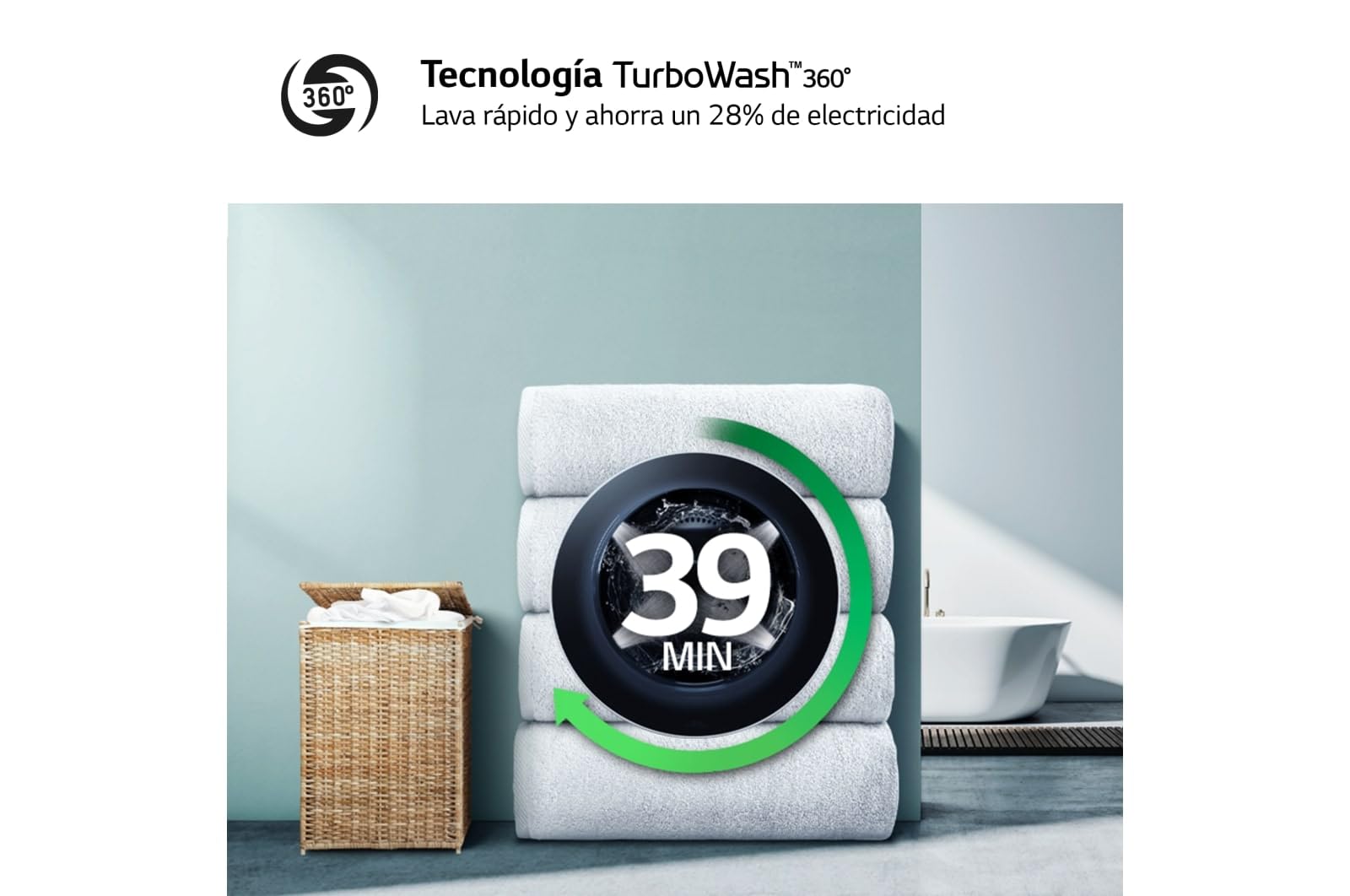 LG F4DR6009A1W Intelligenter Wäschetrockner AI Direct Drive TM, Turbowash 360°, 9/6 kg, 1400 U/min, 10% effizienter als A (Waschen) / D (Trocknen), Serie 600, Weiß