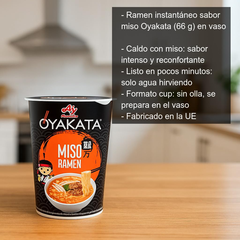 Ramen Instantáneo Sabor Miso en Vaso 66 g Pack 3
