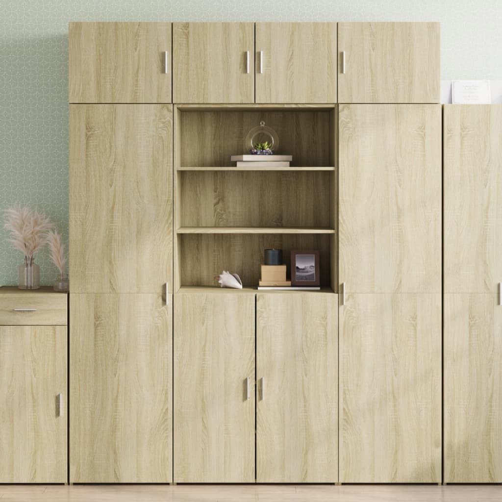 Bufés y aparadores Sonoma Oak 80x42,5x185 cm de madera de ingeniería para salón