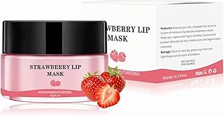 Lip Mask Overnight Lip Sleeping Mask Moisturizing Strawberry Lip Masks Skincare Lip Oils, Lip Repair Mask Lip Exfoliator Lip Balm Locks In Moisture Lip Exfoliator for Dry Chapped Peeling Cracked
