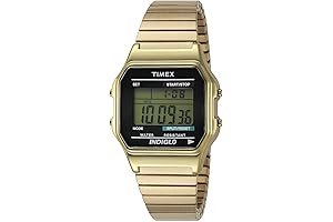 Timex Men's Classic Digital 34mm Watch in Elegant Gold: Timeless Precision on Your Wrist