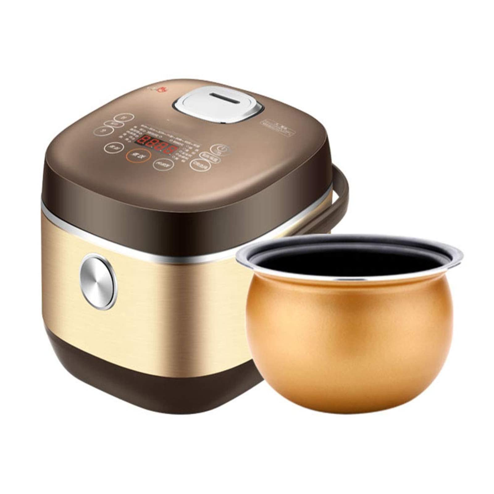 Cuociriso, cuociriso con Riscaldamento a induzione (IH) e Ciotola in Ceramica, Programma di Cottura a 7 Fasi, 10 funzioni multicooker, Display LED (4-5 Litri) 220-240 V, 5 l