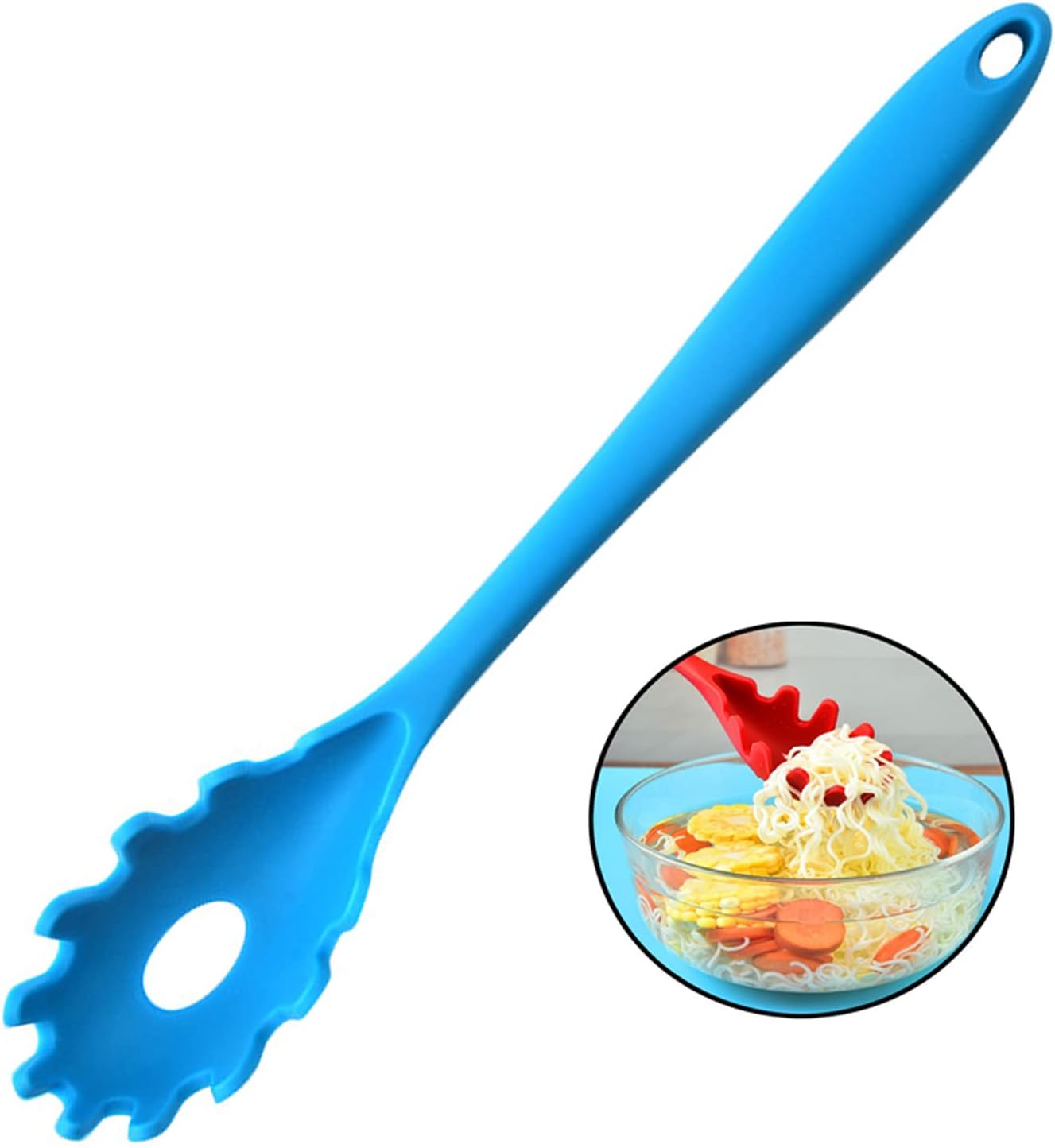 Spaghetti Spoon Pasta Fork,Silicone Pasta Fork,11 inch
