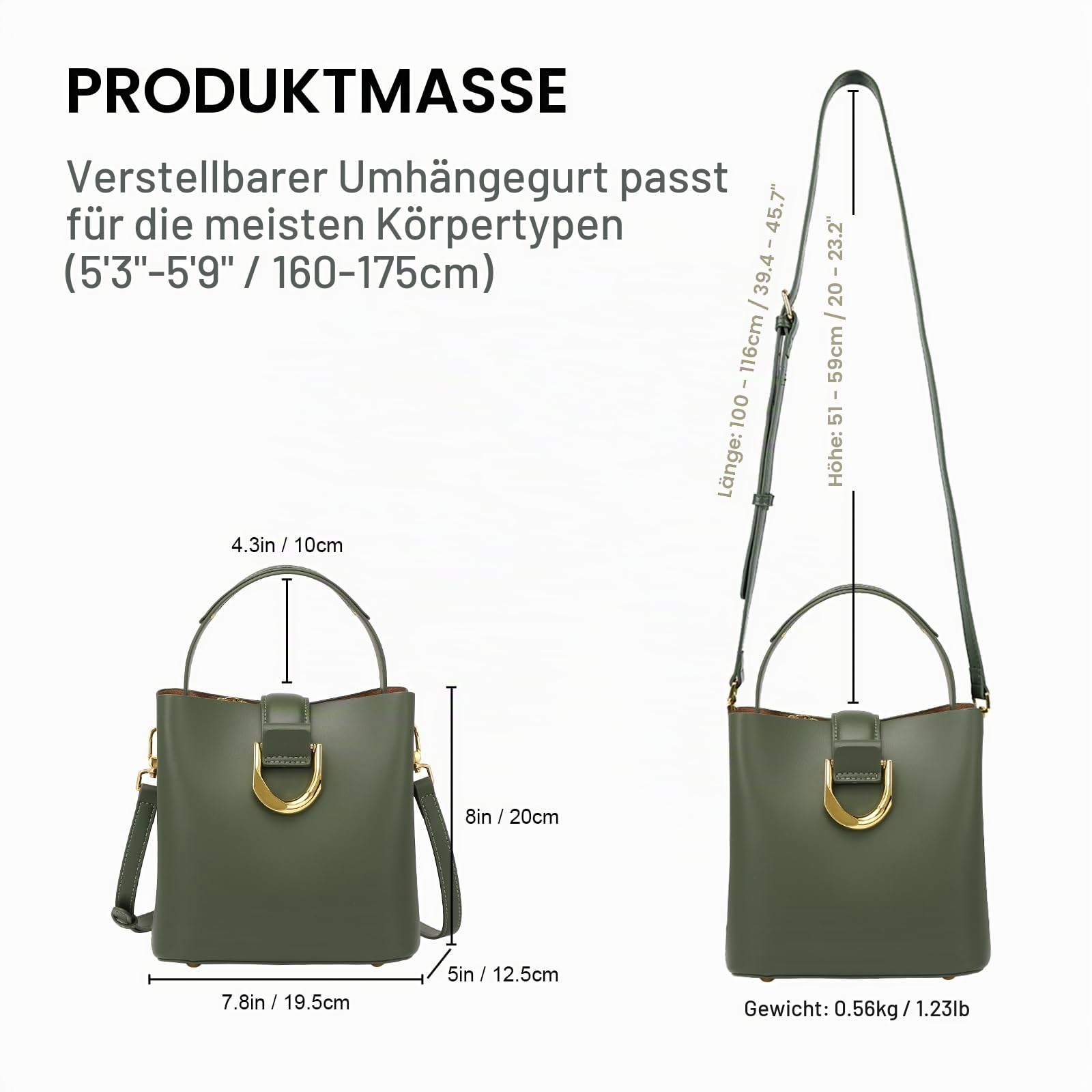 Leder-Umhängetasche, Schultertasche für Damen, Geldbörsen, Handtaschen, verstellbarer Riemen, Designer-Taschen
