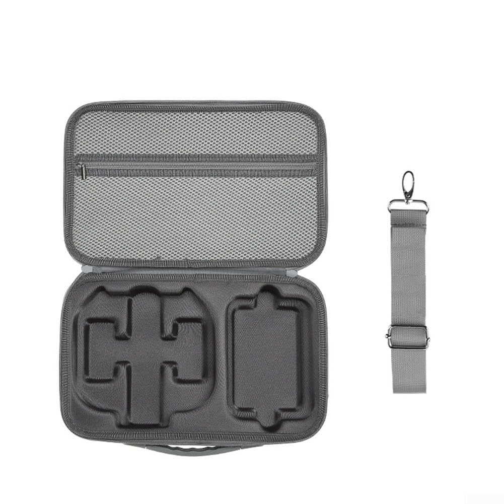 Borsa per accessori per droni, 31,5 x 10,8 x 20,8 cm, elegante custodia grigia in PU con scomparto multifunzionale per DJI NEO 2 Crossbody design