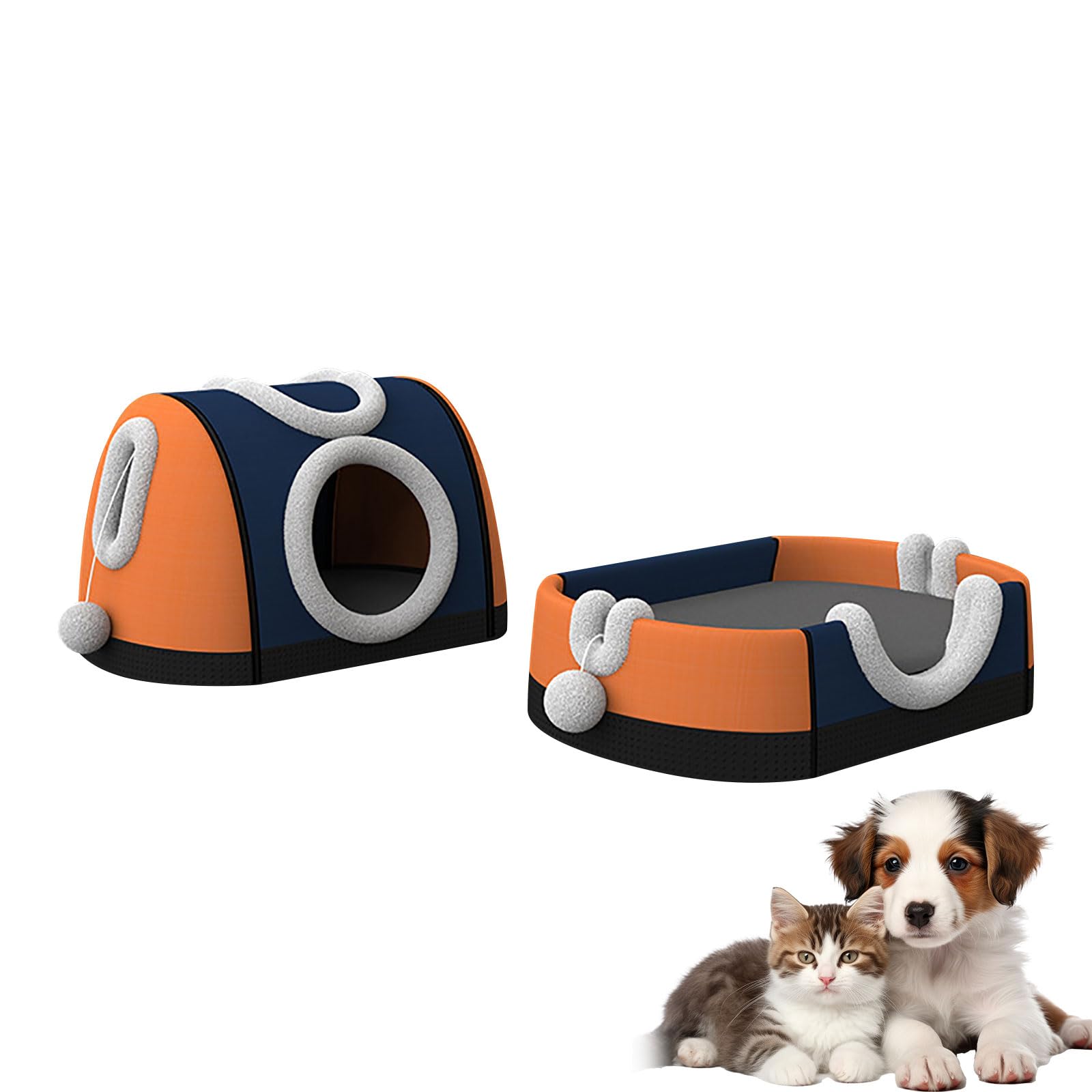 Lit pour chat constant modifiable contre le froid avec oreiller amovible