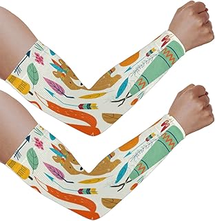 Mangas de braço com proteção solar UV para homens e mulheres, mangas laranja do zoológico, proteção para os braços, mangas esportivas, proteção solar, mangas de braço, capa protetora UV, Zoológico