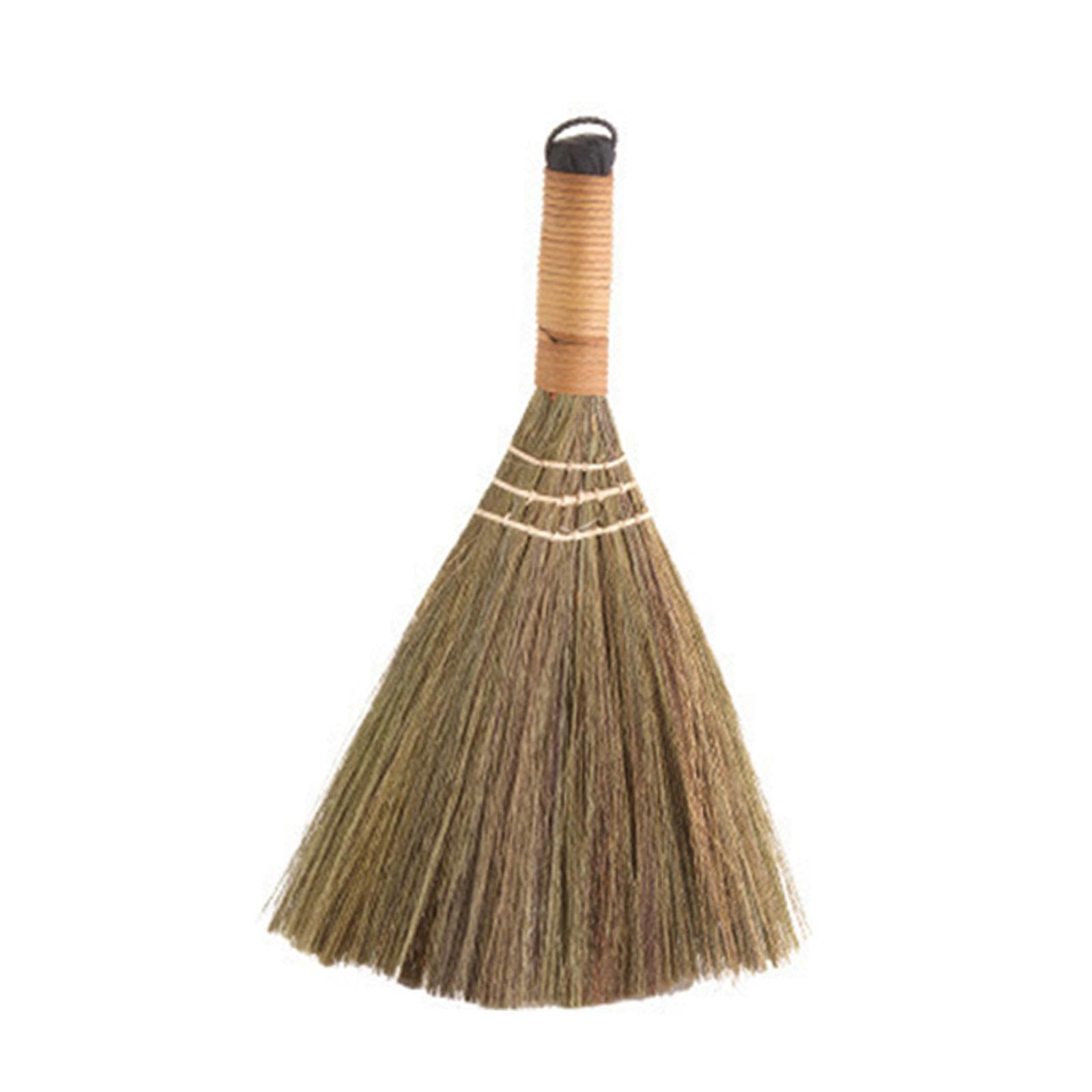 QLECXZI Stylish Cleaning Brush Decorates Space While Retro Straw Soft Broom Whisk Broom Provides Effective Cleaning Retro Straw Soft Indoor Outdoor
