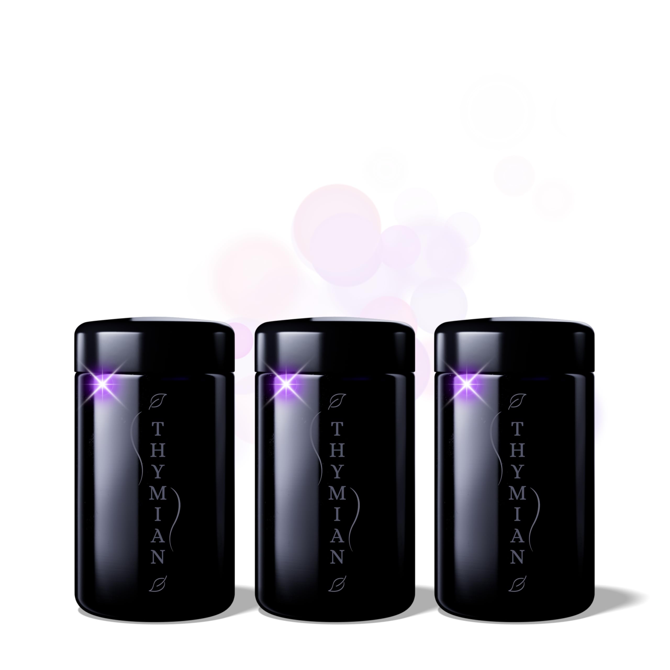 ANCEVIA Violettglas Vorratsgläser 100 Ml – 3er Set, Luftdicht, UV-Schutz, Für Gewürze, Tee, Kräuter