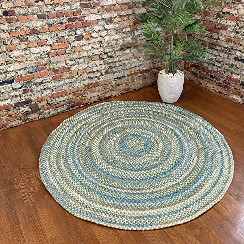 American Heritage Sage 0' 36" Round Braided Rug #TOP3