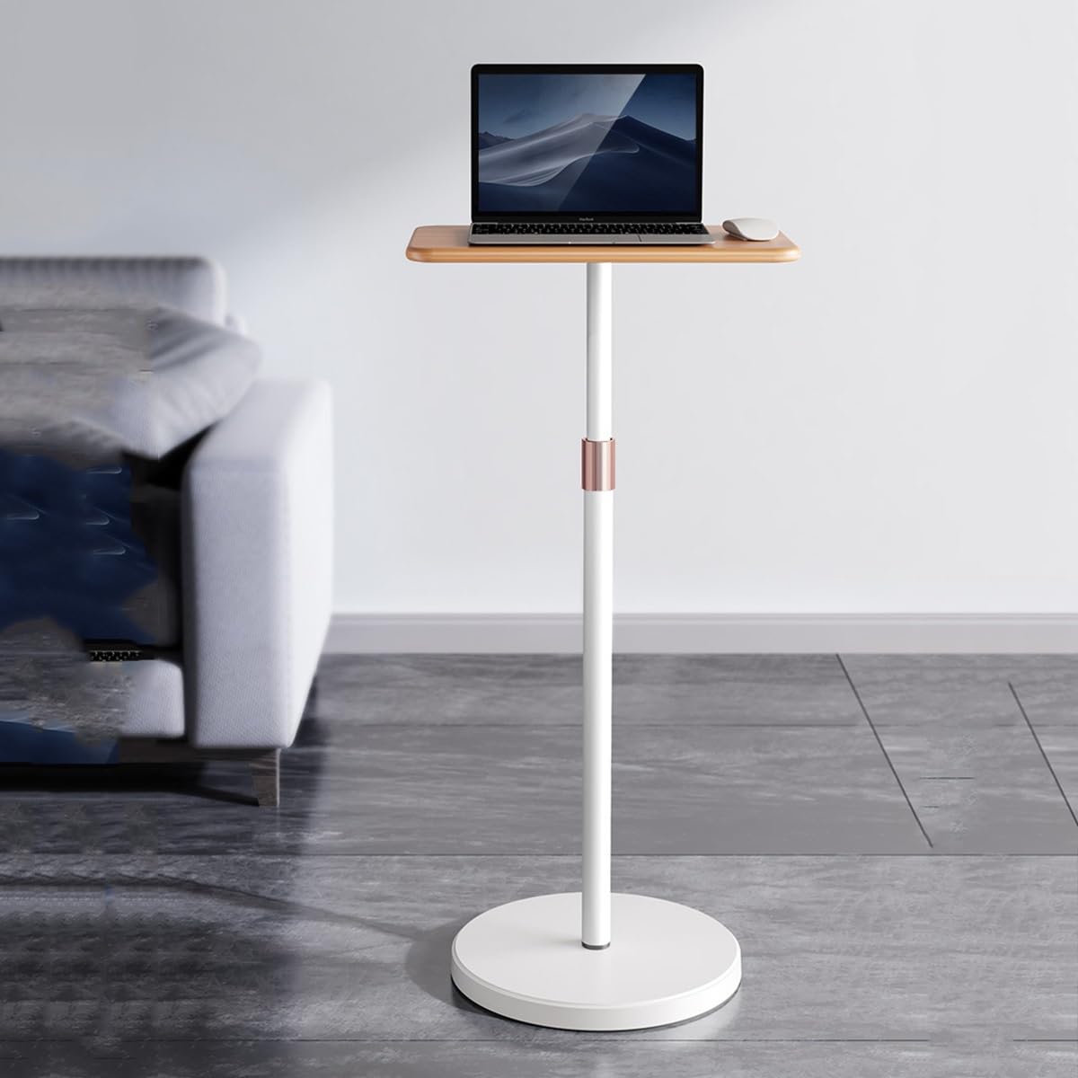 supporto da scrivania per monitor, Supporto da pavimento for proiettore portatile, supporto for laptop DJ regolabile in altezza, rialzato for ufficio seduto o in piedi, 27,5-47 pollici