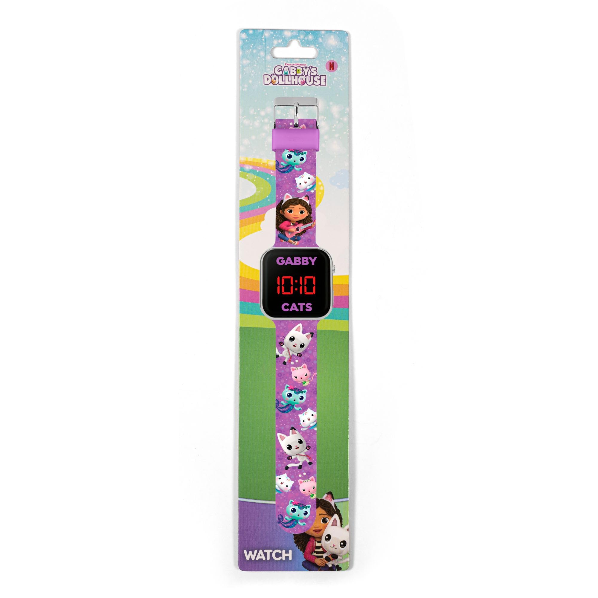 Disney Reloj Digital de Cuarzo para niña Morado GAB4033