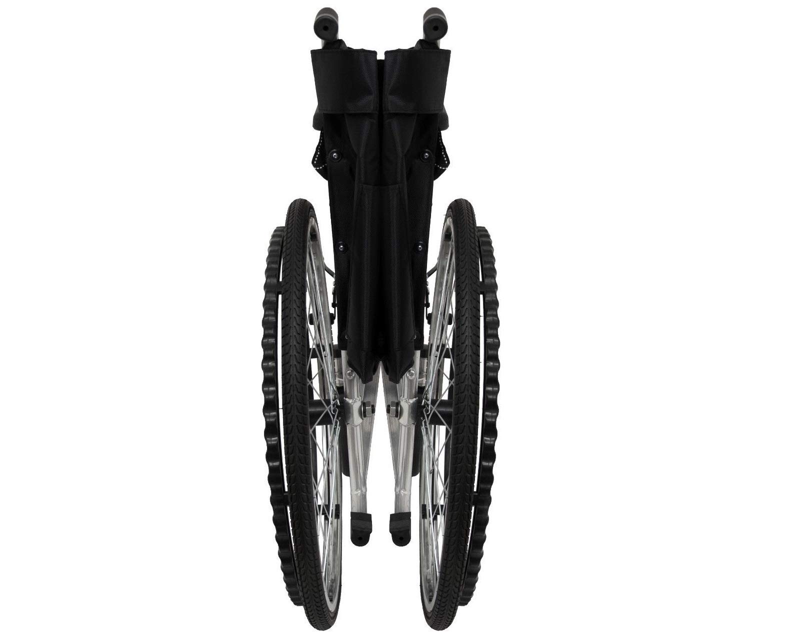 Sedia a Rotelle Pieghevole Leggera ad Autospinta Carrozzina per Disabili ed Anziani con Braccioli e Poggiapiedi Estraibili Cintura di Sicurezza 85 x 69 x 91 cm Nero