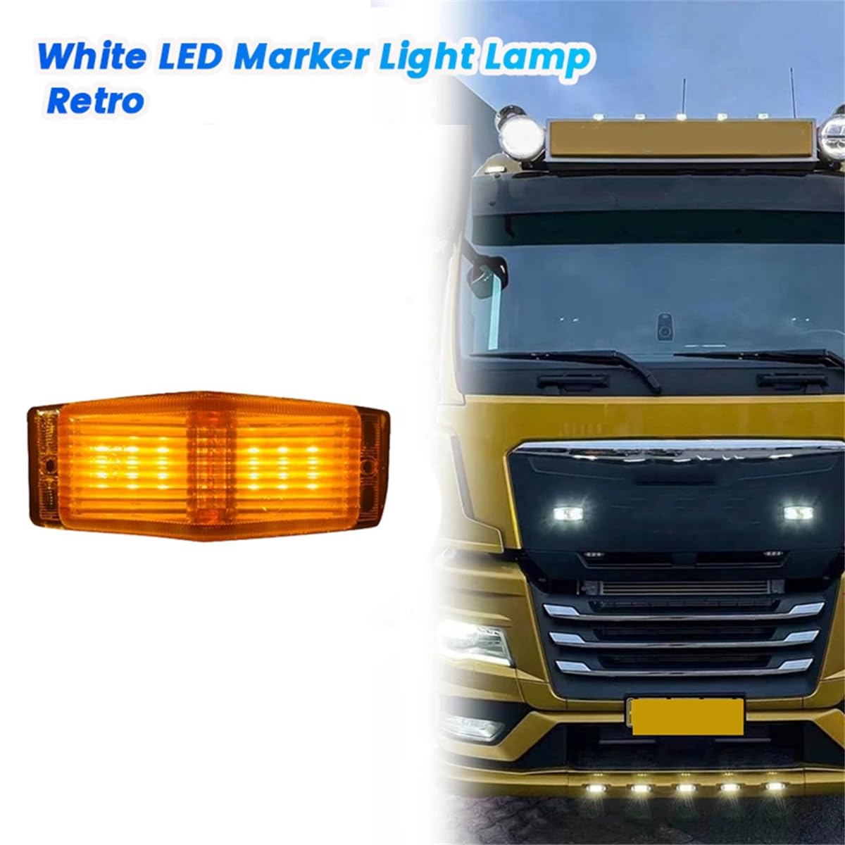 Frontgrillleuchte Markierungsleuchte for Scania for Volvo Man Benz LKW LKW Front Doppelbrenner Kontrollleuchten A