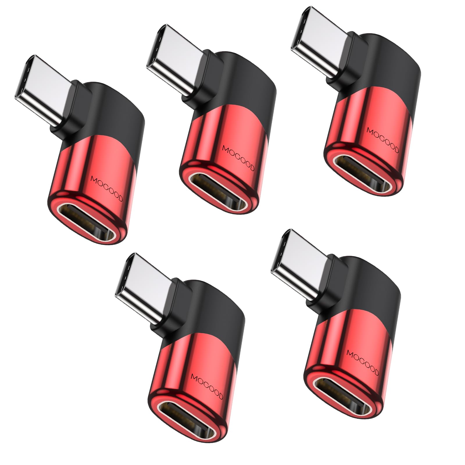MOGOOD Adattatore USB C a 90 gradi da C maschio a C femmina Estensore USB C ad angolo retto Adattatore USB C ad angolo retto da USB C ad adattatore USBC per Steam Deck Switch NotebookTablet e Telefono