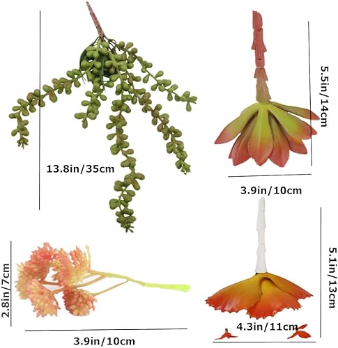 Miniatura 4 de Zhiheng Plantas suculentas artificiales surtidas (mutil)
