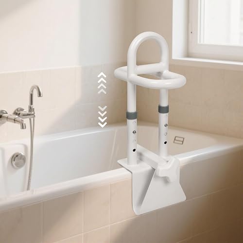 YEEGO DIRECT Height Adjustable Bathtub Safety Rail with Triple Grip Handle, 330 lb Weight Capacity for Elderly and Bathroom Security YEEGO DIRECT Height Adjustable Bathtub Safety Rail with Triple Grip Handle, 330 lb Weight Capacity for Elderly and Bathroom Security