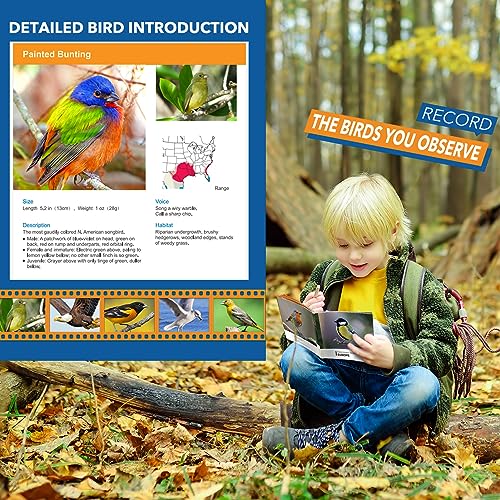 Image of Toys for 3-7 Year Old Boys: LET'S GO! Binoculars for Kids with Bird Watching Manual Easter Birthday Gifts for 4 5 6 7 8 Year Old Boy Girls Outdoor Toy for Kid Ages 5-7 Toddler Camping Telescope