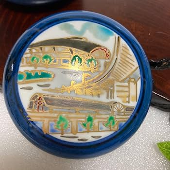 Amazon.co.jp: 京焼 清水焼 陶玉窯(一風)金彩銀彩 色絵 ボンボ