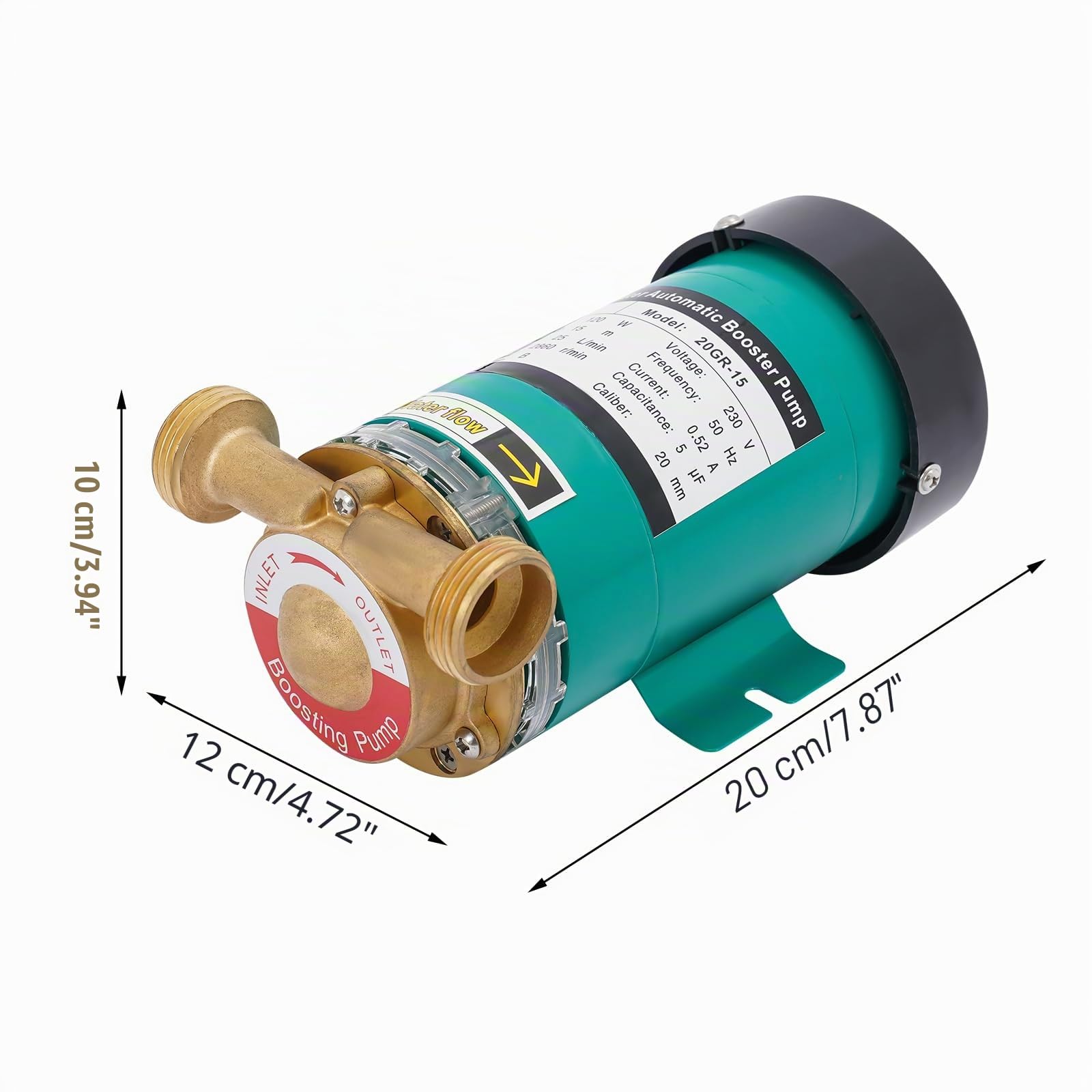 Bomba De Elevación De Presión Automática De Agua Caliente Para Fuentes, Lagos, Estanques Y Barriles De Lluvia, 230 V, 120 W, 25 L/Min, Negro