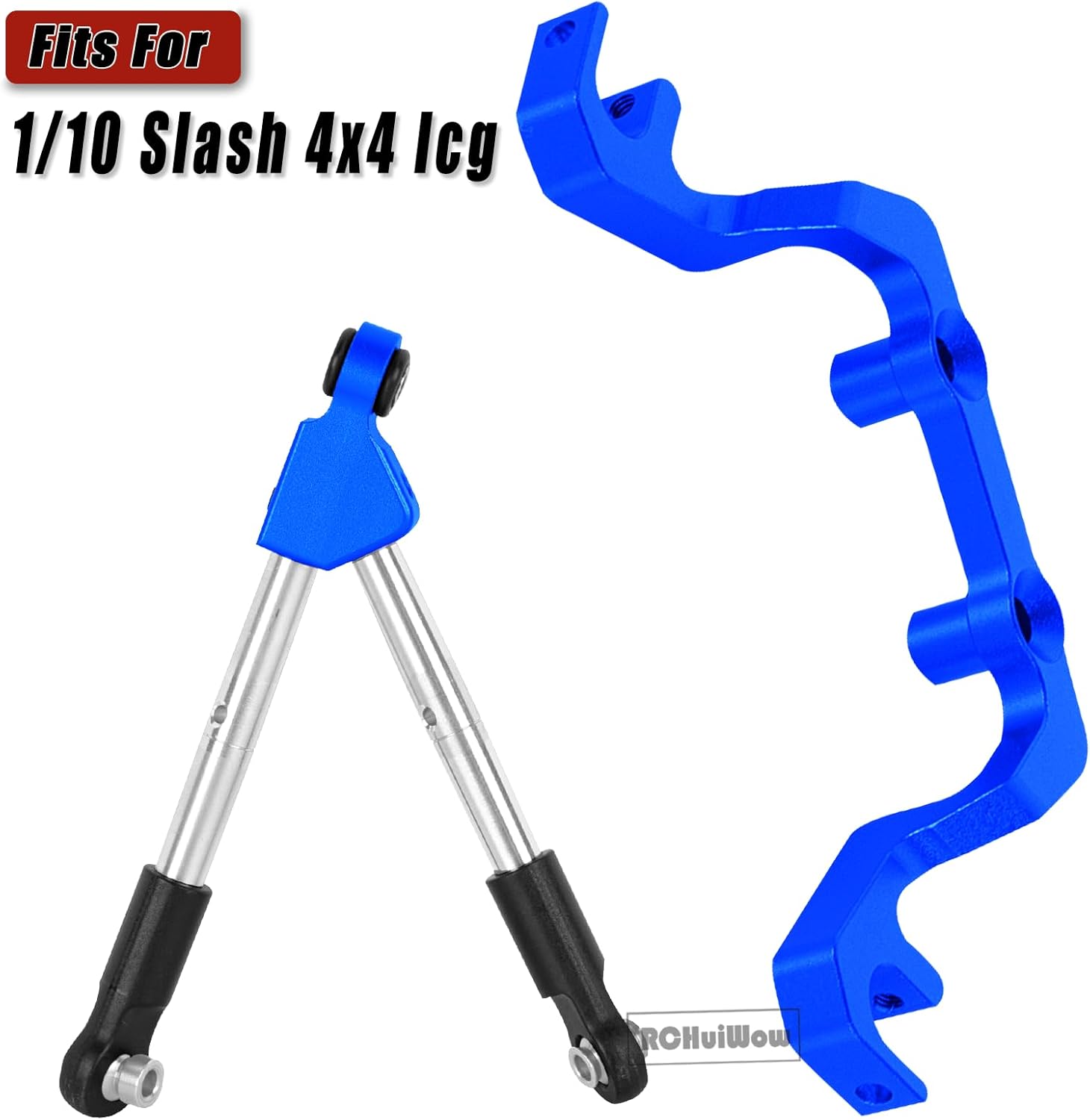 RC 7075 Front Tie Rods with Stabilizer for C Hub Upgrades Part for 1/10 Slash 4x4 LCG 4WD,Alloy Aluminium Front Tie Rods with Stabilizer Hops Up,Navy Blue