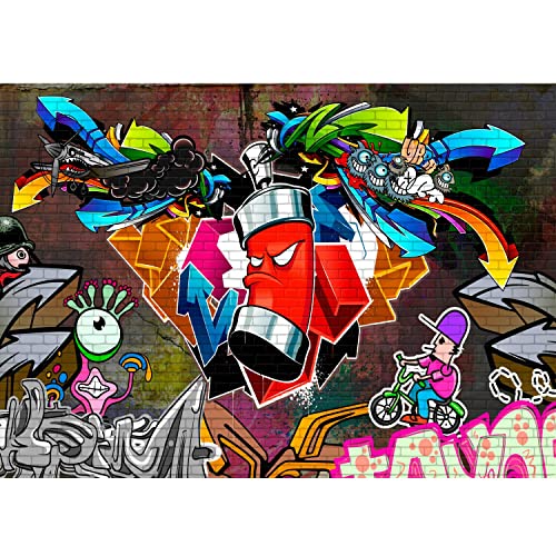 Runa Art Papel tapiz fotográfico arte callejero Graffiti 352 x 250 cm Lana Fondo De Pantalla XXL Moderna Decoración De Pared Sala Cuarto Oficina Salón Vistoso 9063011a