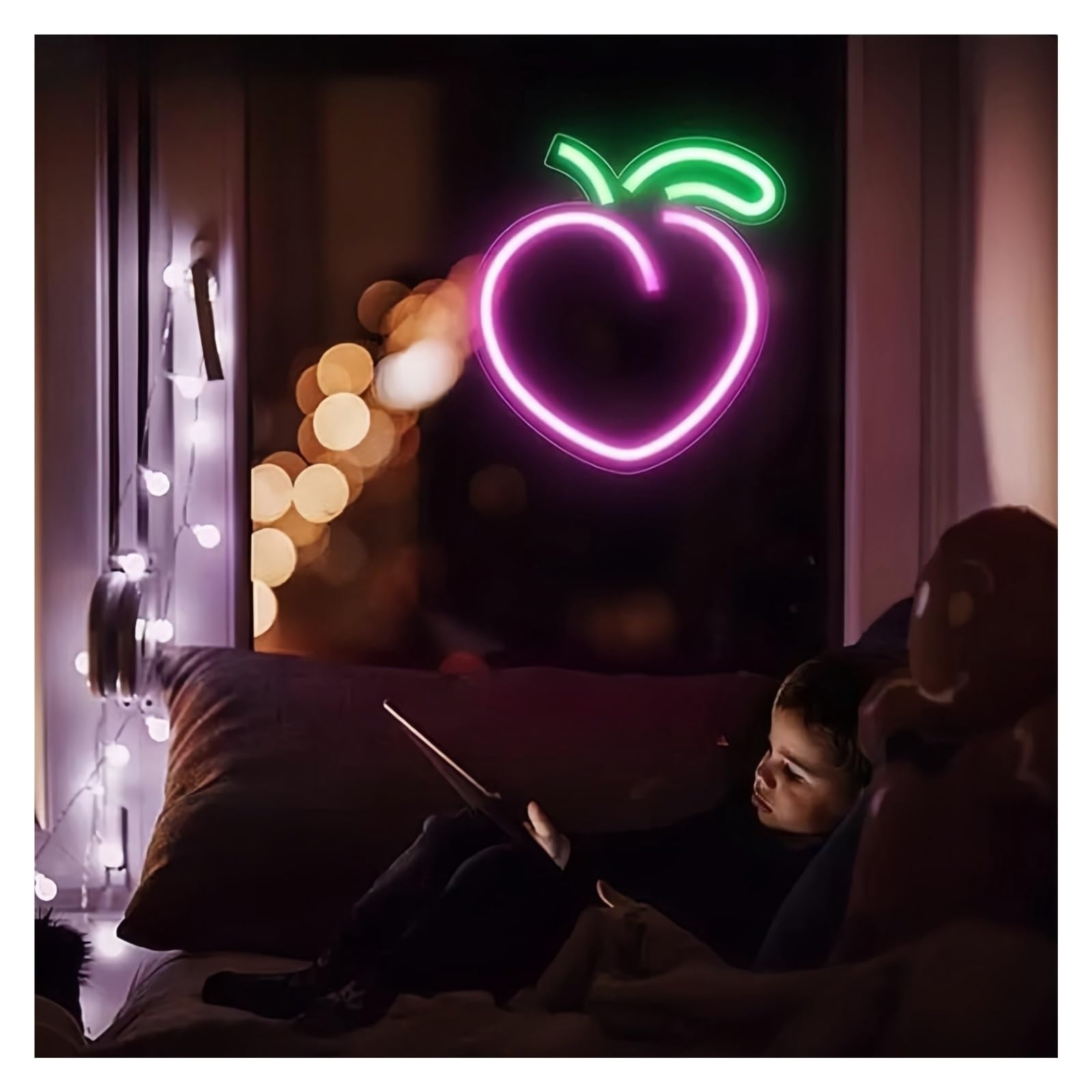 Per pesca per rosa per luci al per neon per alimentazione per Luminosità regolabile Pesca per per neon