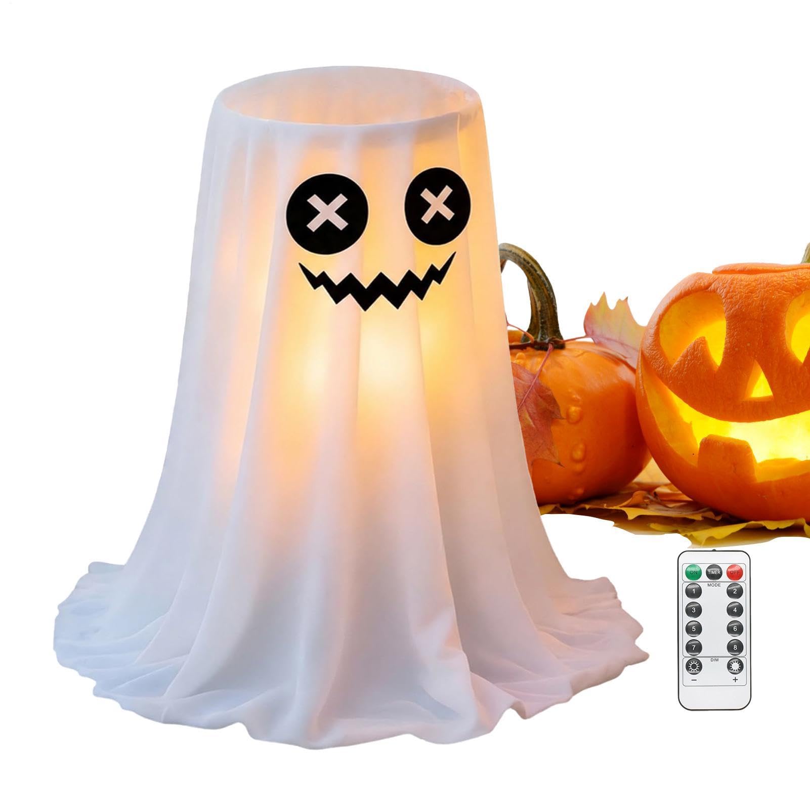 Ghost Candy Bowl Stand - Halloween Decor con luce LED