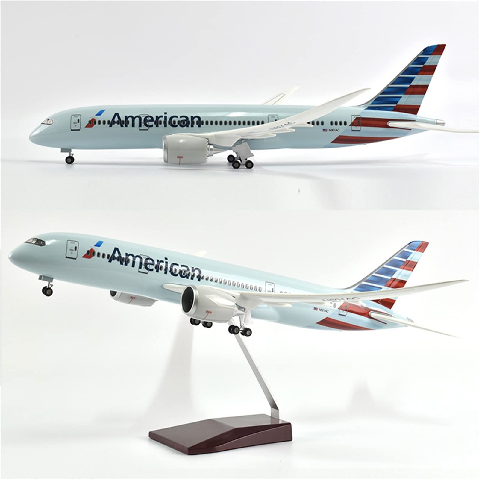 Aerei Modello su Piccola Scala 43 cm Americani per 787 Kit di Costruzione di Modelli di Simulazione in Resina pressofusa in Scala 1/144 (Senza Luce)