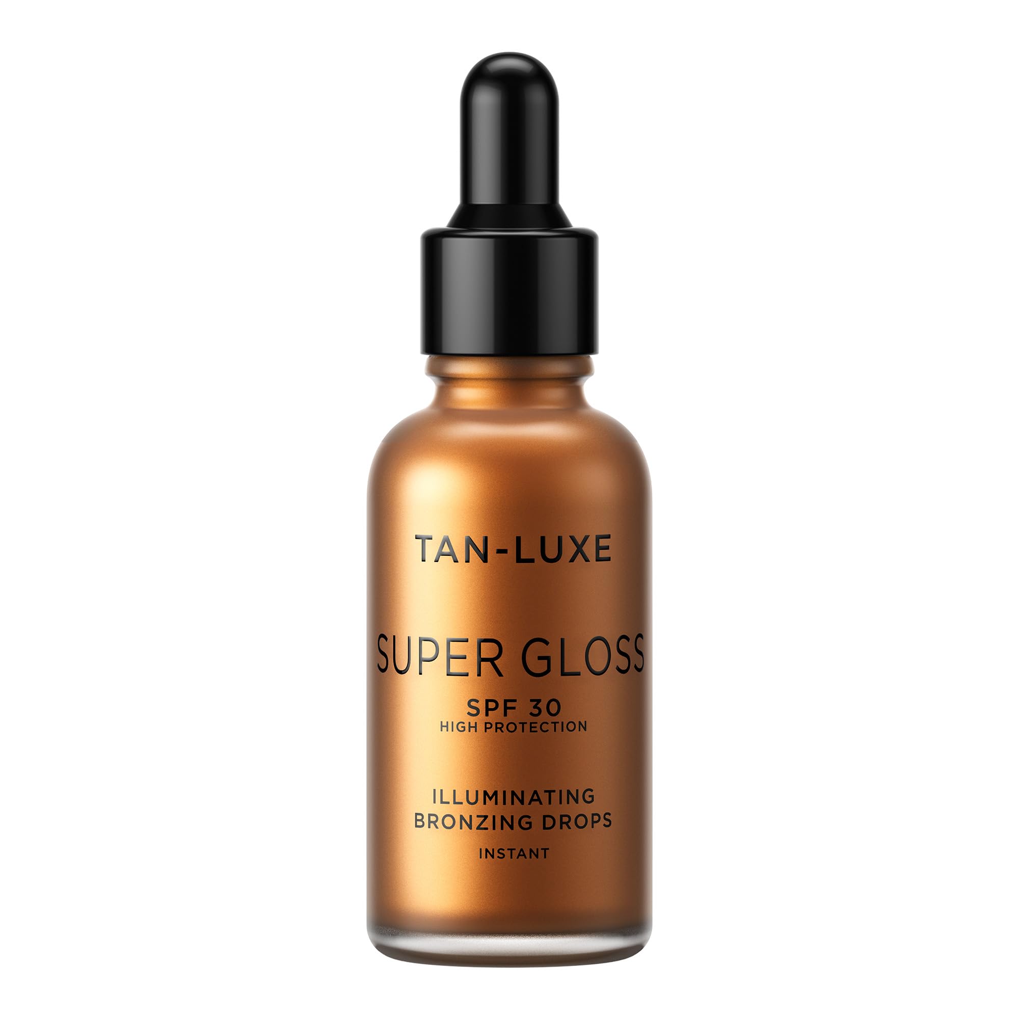 TAN-LUXE SUPER GLOSS Illuminating & Bronzing Serum (30ml) Combining Skin Care, Makeup & SPF 30 into One Supercharged Bottle, Cruelty Free & Vegan