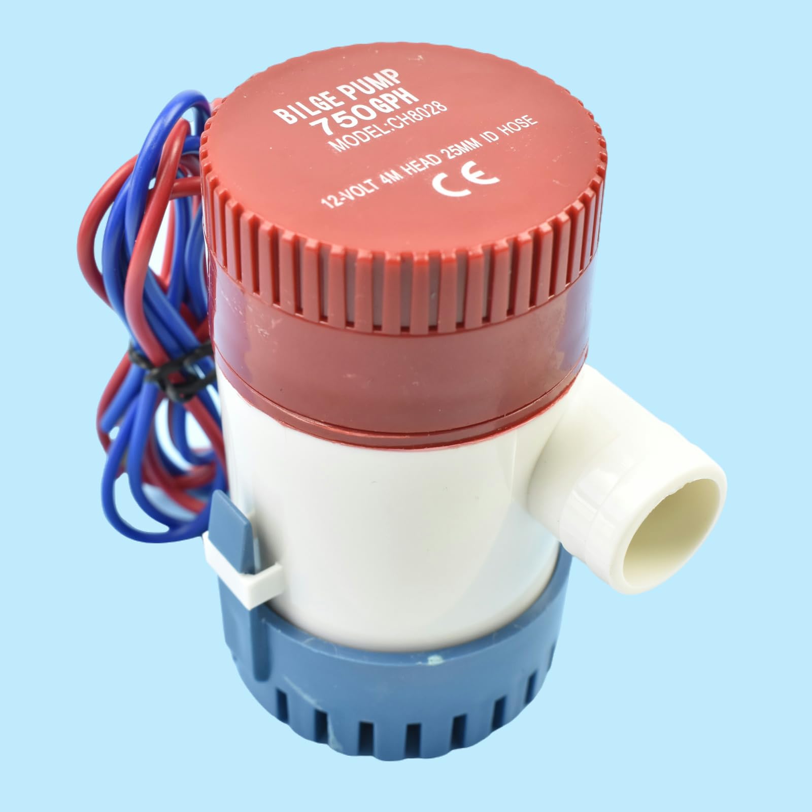 CONQUERALL Bomba de achique DC 12V 750GPH Bomba de agua marina DC Bomba sumergible para barcos de pesca, estanques, yates