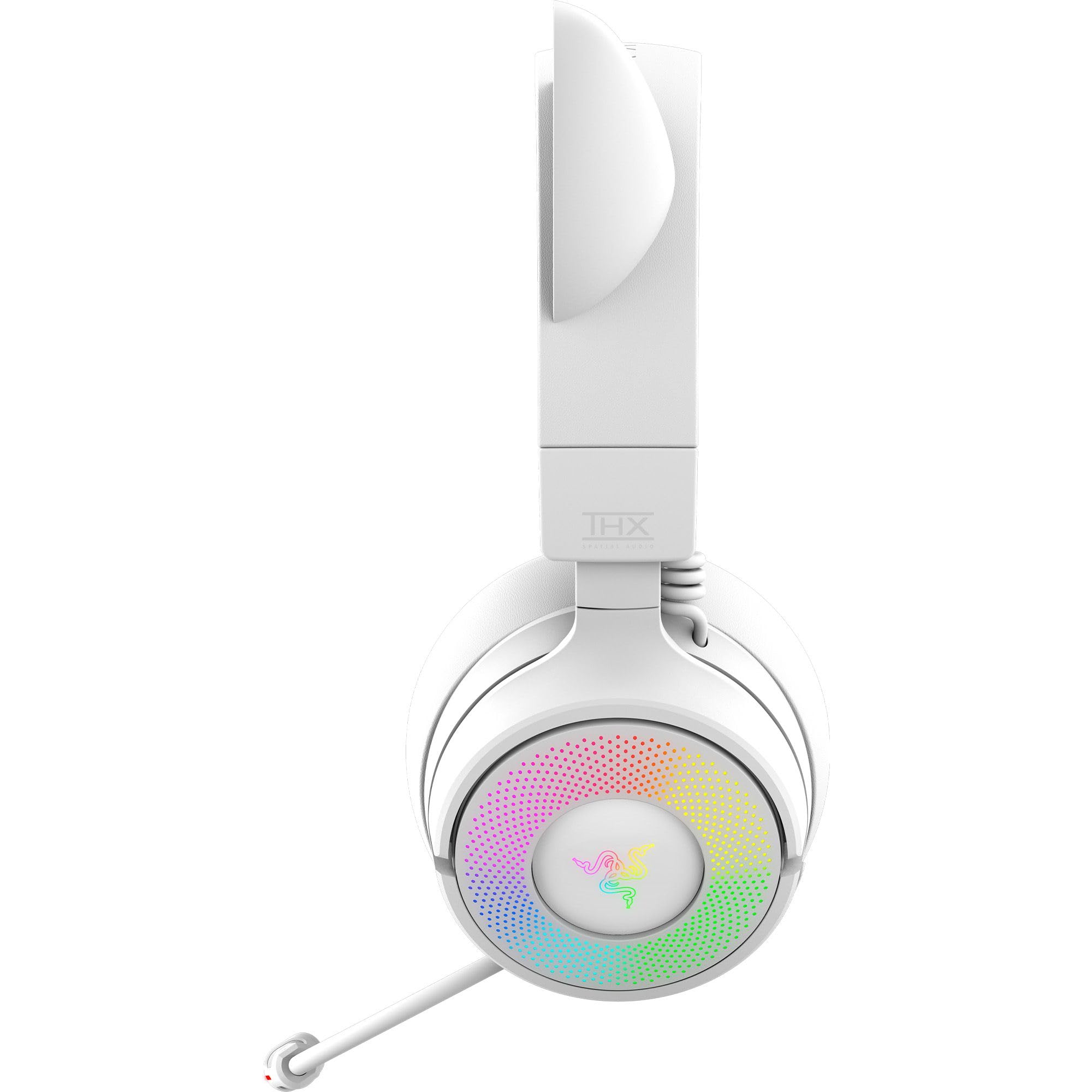 Razer Kraken Kitty V3 Pro – bezprzewodowy zestaw słuchawkowy RGB Kitty do gier – reaktywne uszy kota do streamowania – Triforce 40 mm Przetwornik – Hyperspeed Wireless i Bluetooth | Biały
