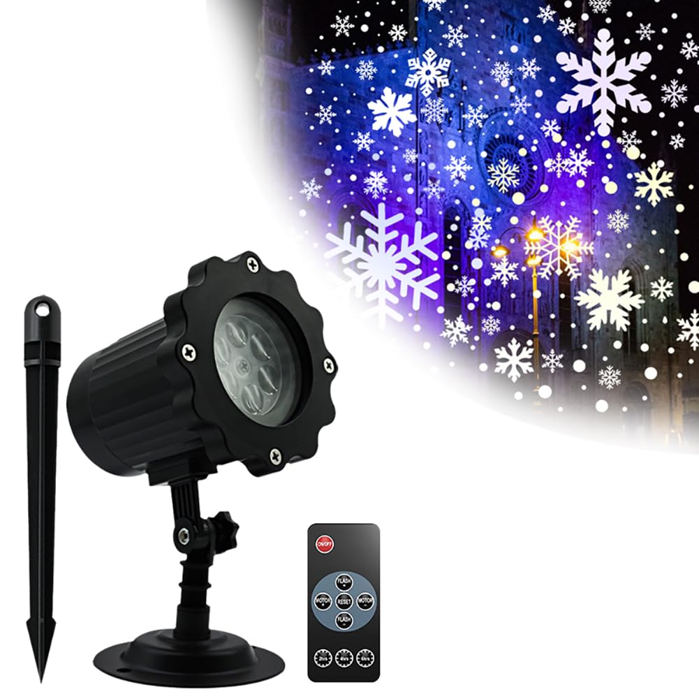 Projecteur de lumière LED Flocon de Neige pour illuminer la façade
