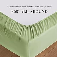 Vista 233 de HENGWEITEXT 18 Inch Cal King Sheets Deep Pocket,4 Piece Sheet Set Breathable and Cooling,Microfiber Sheet Set Deep Pocket,Wrinkle Free Shrinkage &