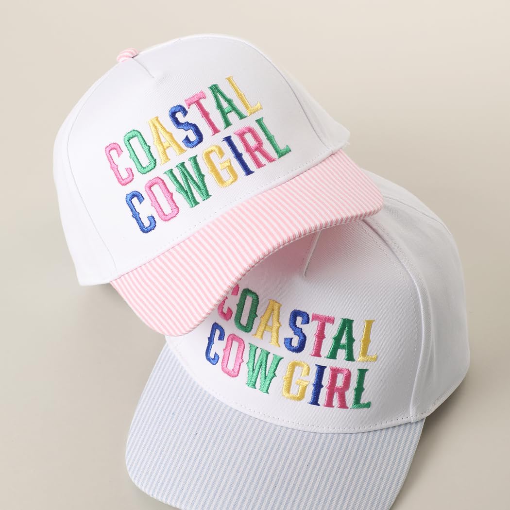 MIRMARU Beach Party Coastal Lake 5-Panel Embroidered Cotton Trucker Hat Adjustable Snapback Cap for Men and Women. image 4