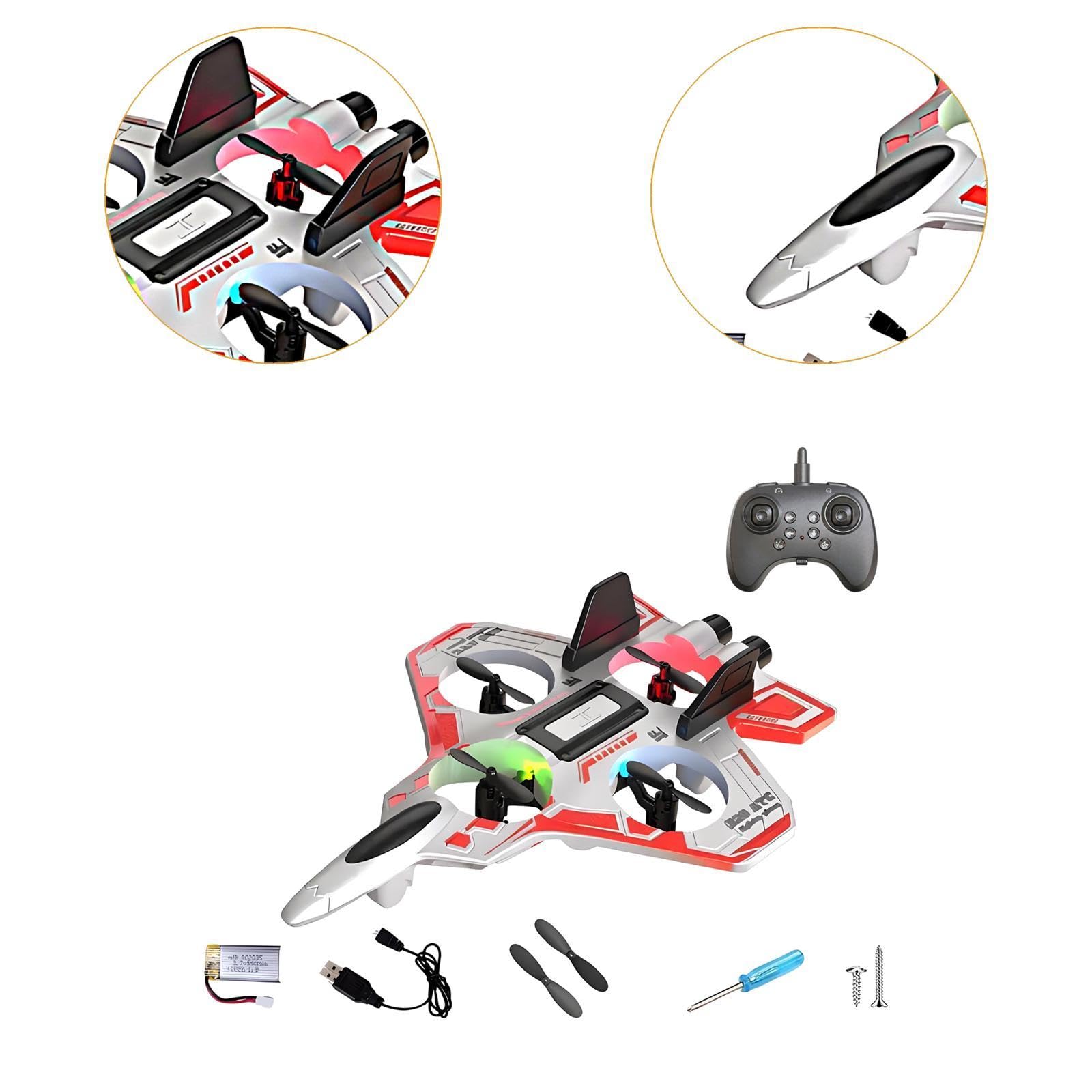 1 Avión de Juguete RC de Espuma con Control Remoto, Luces LED, Función, Material EVA, Adecuado para Niños Entusiastas, Blanco 1 Batería 300