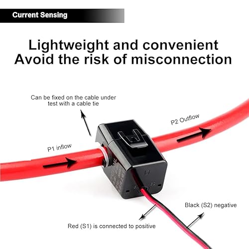 Miniatura 5 de DKARDU PZCT-02 Sensor de bobina de transformador de corriente Estructura de junta a presión Núcleo dividido con módulo de sensor ACS712 30A para