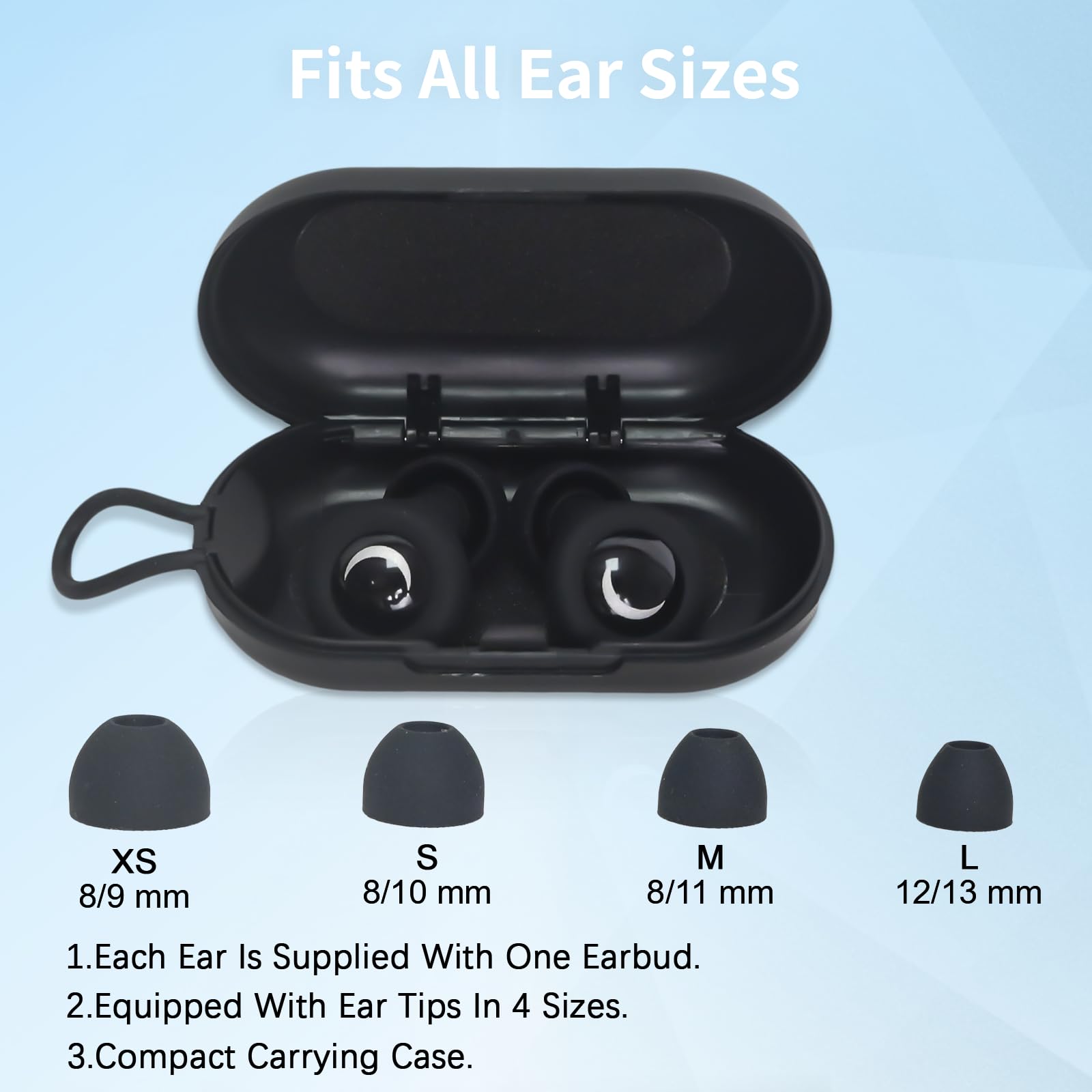 Bouchons d'Oreilles Réduction Bruit 35dB - Protection Auditive Professionnelle Pour Concerts, Travail & Sommeil - Haute Fidélité, Confort Maximal - 4 Tailles Incluses