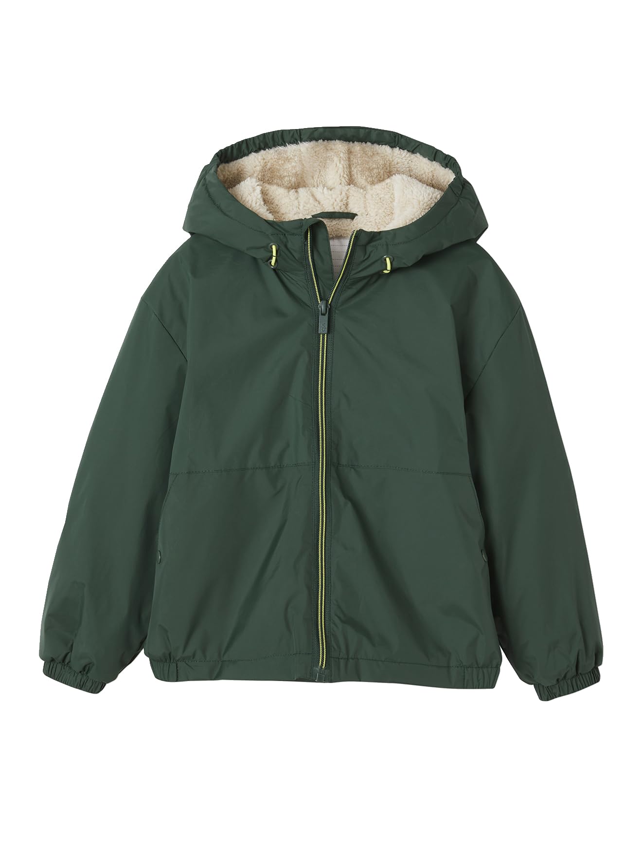 VERTBAUDET Coupe-​vent garçon doublé sherpa à capuche kaki 12A