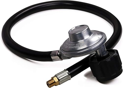 DOZYANT Weber 7503 Manguera y regulador de 21 pulgadas con rosca macho NPT de 18 pulgadas con conexión QCC1 Reemplazo para parrillas de gas Weber