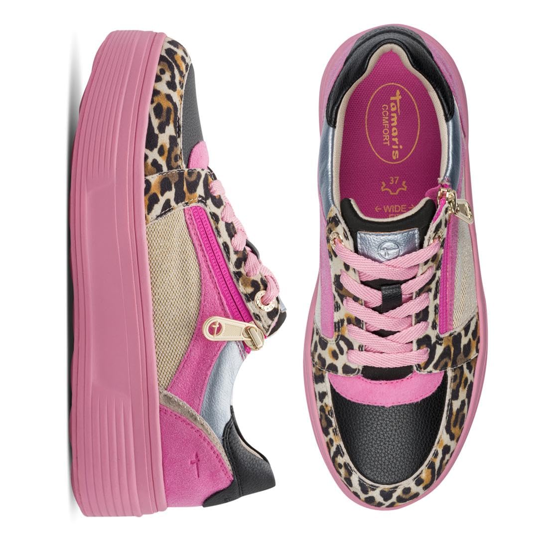 Tamaris Comfort Baskets Femme Plates à Lacets Loisirs
