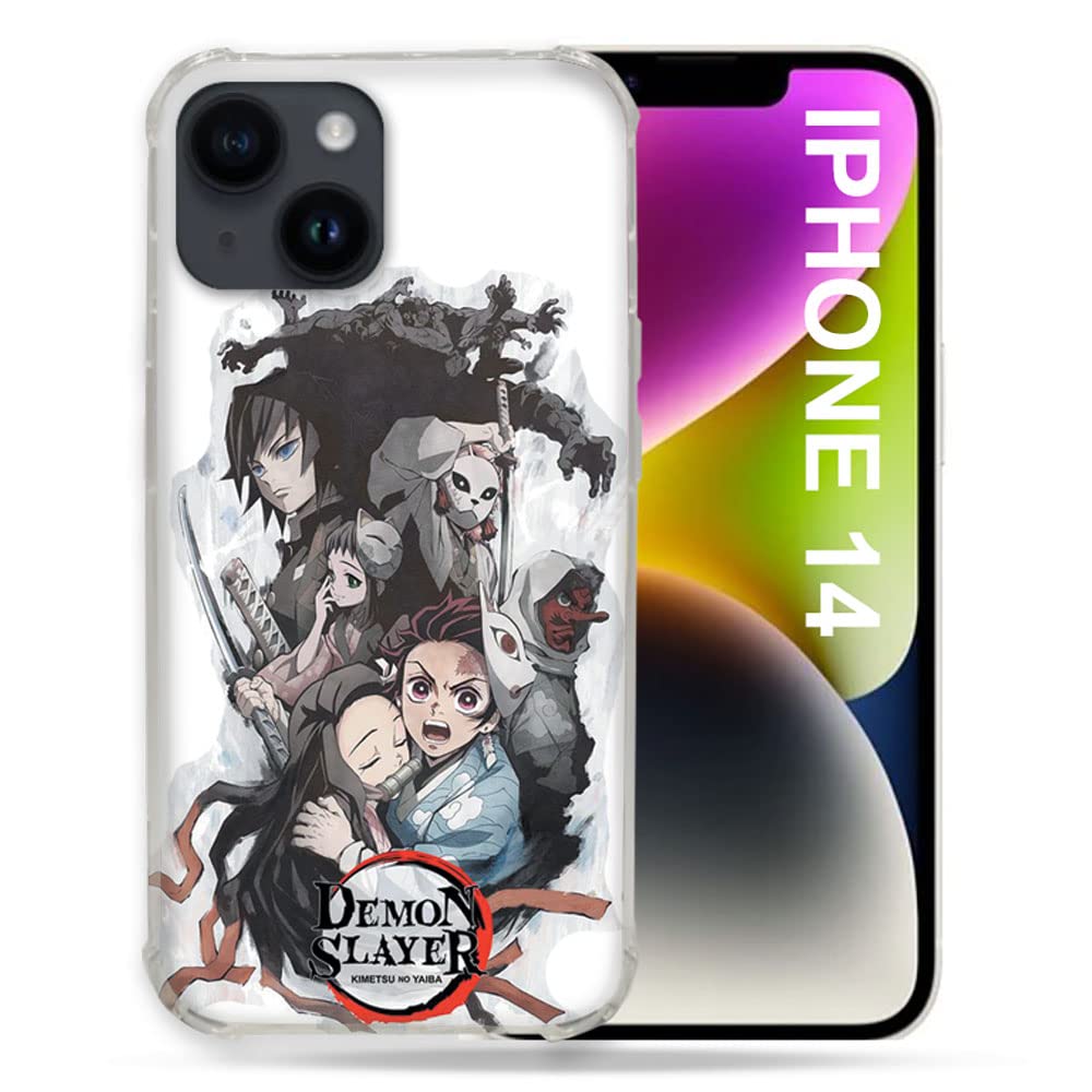 Cokitec Case for iPhone 14 (6.1) Manga Demon Slayer White