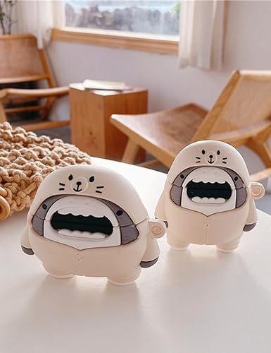 Miniatura 4 de Divertida funda compatible con Apple AirPods Pro Anime Cool Kawaii Food Cover Carcasa de silicona anticaídas para AirPods Pro 2019 con mosquetón