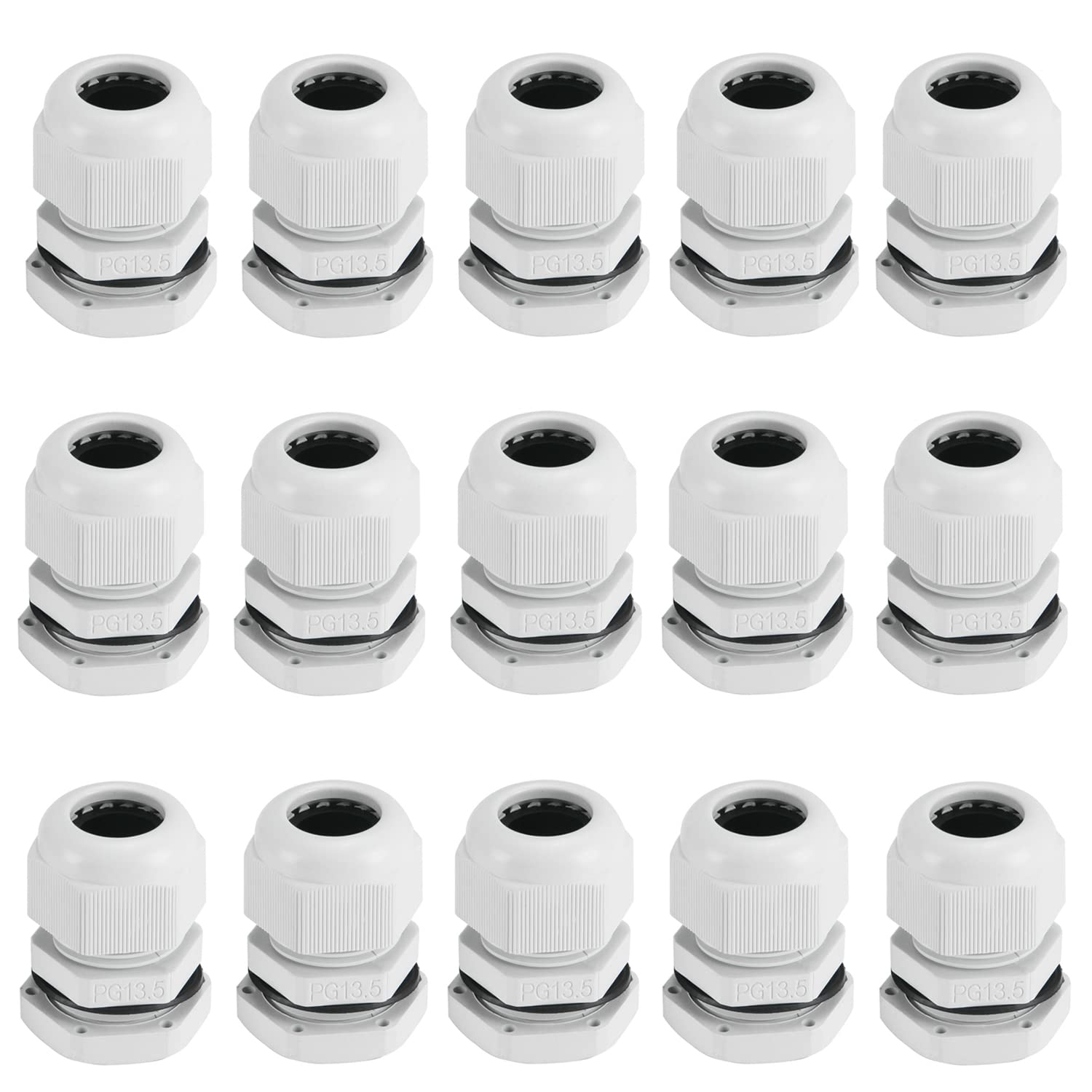 Fielect PG13.5 Waterproof Adjustable Cable Joints Cable Connector White Tone 38Pcs-image-44